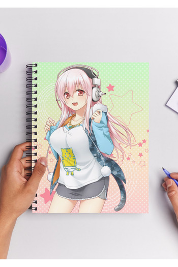 Home Super Sonico Anime Spiral Notebook A5 (50 Sheets)