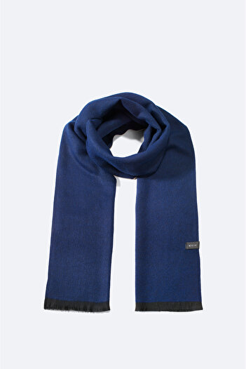 Avva Ανδρικό σκέτο σάλι Navy Blue με φούντα B009401