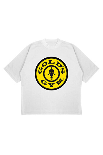 CC STORE Olympia & Gold's Gym Design Printed Oversize Unisex 100% Cotton Breathable Thick Fabric T-Shirt