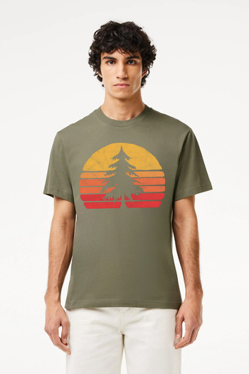 CC STORE Sun Printed Outdoor Khaki Oversize T-Shirt