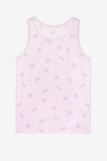 Penti Dreamer Unicorn Girl's Tank Top - Pack of 2, Multicolor