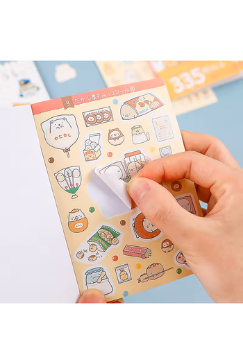 GUGUK 435 Pieces Cute Characters World Sticker Book - Bullet Journal (Ggk-Zi003)