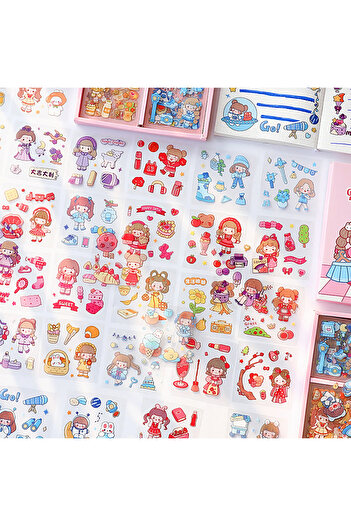 GUGUK مجموعة ملصقات تحت عنوان Sweet Bears مكونة من 100 ورقة مكونة من 4 أقسام • مجلة رصاصة (GGK-DG038)