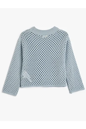 Koton Pulover din tricotaje ajurate - Gât rotund, mânecă lungă