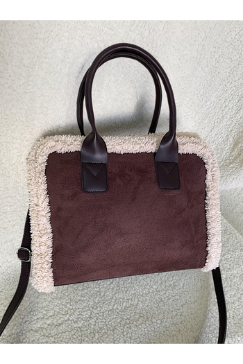 Katusa Brown Nubuck Shoulder Bag with Strap