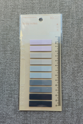Mona Craftist Soft Pastel Colored 200 Sheets Post-It Note Paper - Index Sticker with Ruler