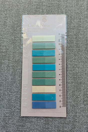 Mona Craftist Soft Pastel Colored 200 Sheets Post-It Note Paper - Index Sticker with Ruler