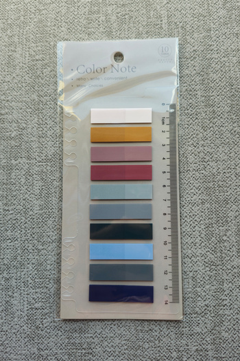 Mona Craftist Soft Pastel Colored 200 Sheets Post-It Note Paper - Index Sticker with Ruler