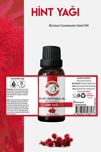 Edy's Organics Hint Yağı Soğuk Sıkım 30 ml