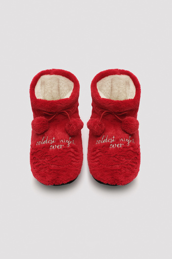Penti New Year Pompom Red Booties