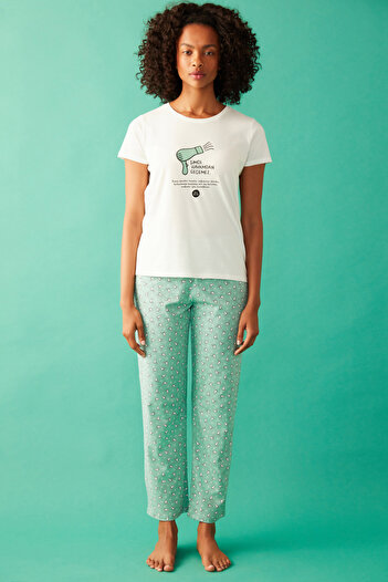Penti Multicolored Trousers Pajama Set - Sensual Things Collection
