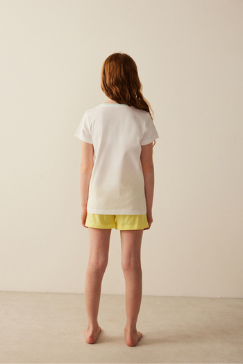 Penti Kız Çocuk Limon Baskılı Pijama Takımı