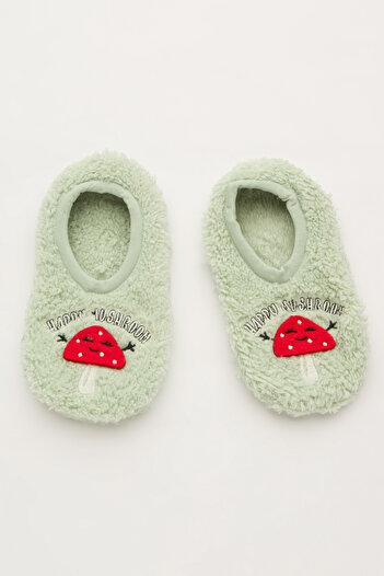 Penti Girl's Mint Green Mushroom Cork Booties - Srnctk1719