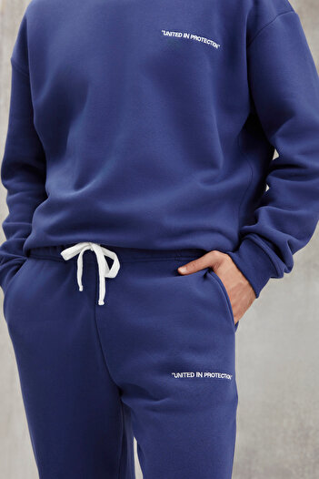 GRIMELANGE Ανδρικό αθλητικό παντελόνι Comfort Navy Blue Darrıt