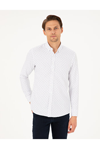 Pierre Cardin İndigo Slim Fit Uzun Kollu Gömlek 50292262-VR028