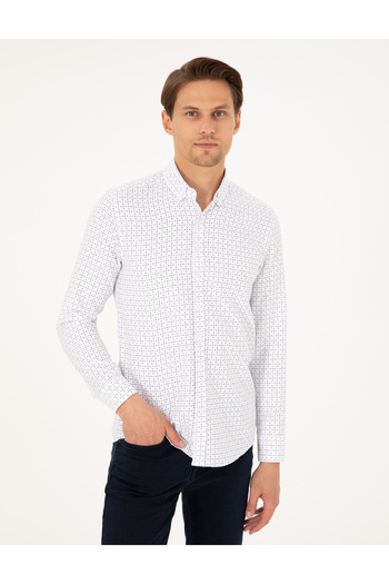 Pierre Cardin İndigo Slim Fit Uzun Kollu Gömlek 50292262-VR028