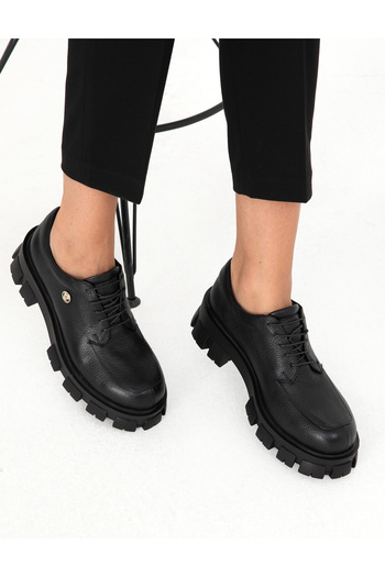 Pierre Cardin Black Leather Casual Shoes 50296421-Vr046