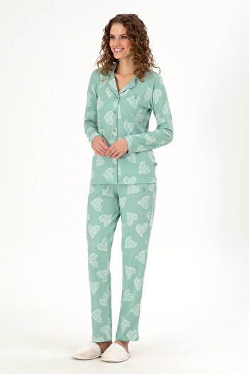 U.S. Polo Assn. Kadın Mint Pijama Takımı 50302757-VR090