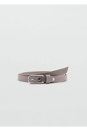 MANGO Woman Thin Leather Belt