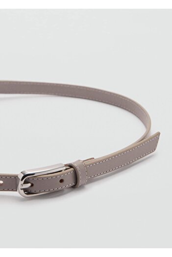 MANGO Woman Thin Leather Belt