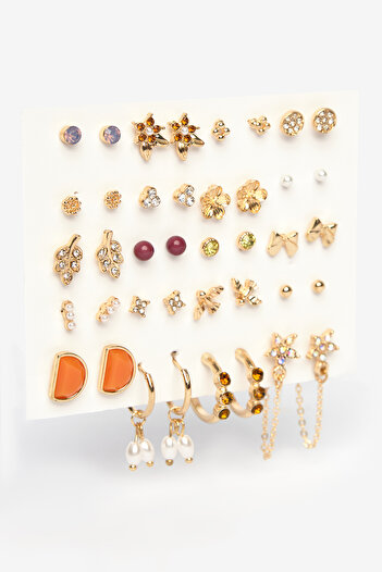 Penti Gold Color Mixed Earring Set