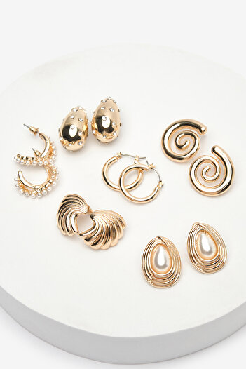 Penti Melani Gold Color Earring Set