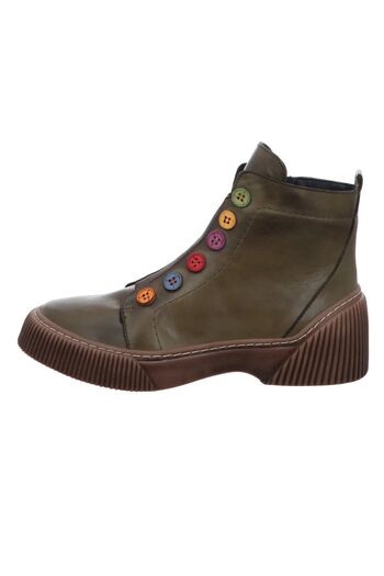 İNZE AYAKKABI Name Kahlo Model Green Genuine Leather Boots