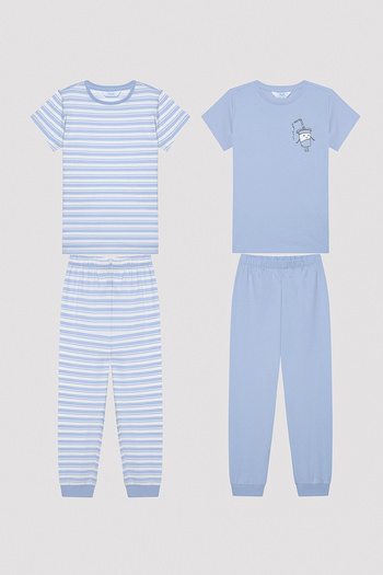 Penti Erkek Çocuk Stripe Çok Renkli 2li Pijama Takımı