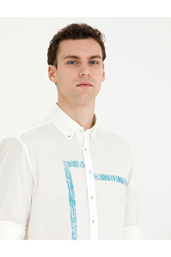 Pierre Cardin Cămașă cu mânecă lungă Aqua Regular Fit 50265593-VR007
