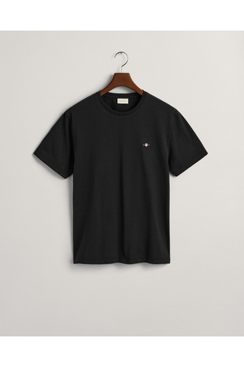 Gant Erkek Siyah Regular Fit Bisiklet Yaka T-Shirt