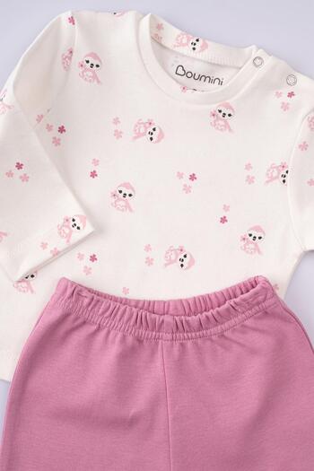 Boumini Baby and Kids Pajamas Set Pink Miskin