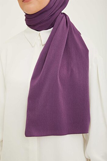 Armine Trend Purple Wrinkled Shawl - 11