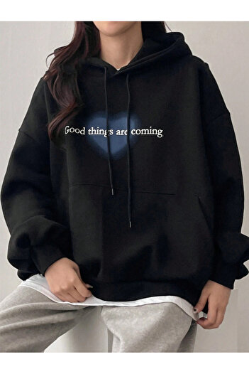 Revasser Unisex Ανδρικά/Γυναικεία Φούτερ με κουκούλα με κουκούλα σε χρώμα Good Heart