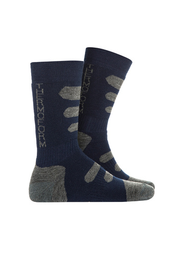 THERMOFORM Navy Blue Winter Socks