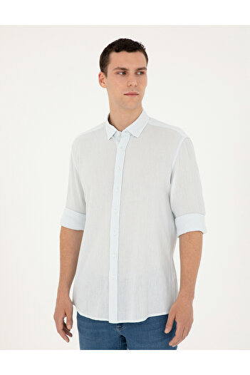 Pierre Cardin Açık Mavi Regular Fit Uzun Kollu Gömlek 50286086-VR095
