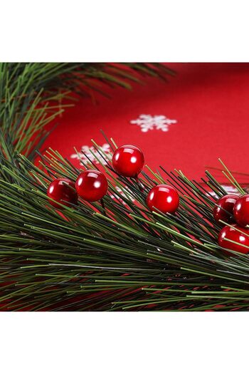 Yenigeldi Mini Uğur Kokina - Red Berry Christmas Ornament Decor, 4 Bunch (6 Pieces) T109