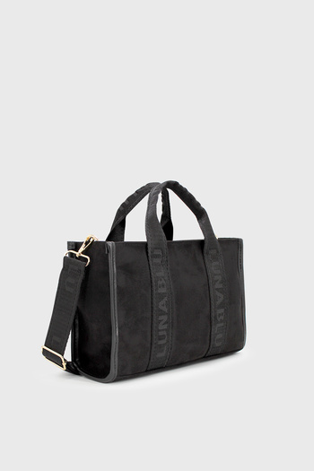 LUNABLU Women's Suede Crossbody Hand and Shoulder Bag