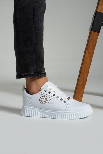 L.A Polo Stitched White Color Casual Men's Sneakers