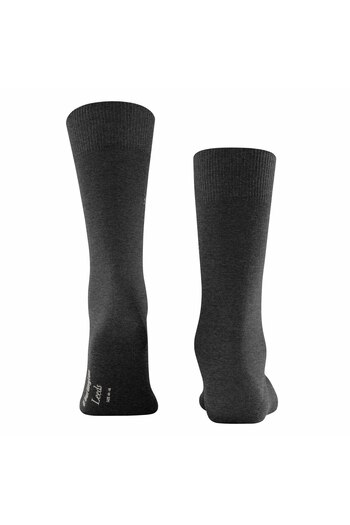 Burlington Herren Socken LEEDS - Schurwolle, Logo, Uni, One Size, 40-46