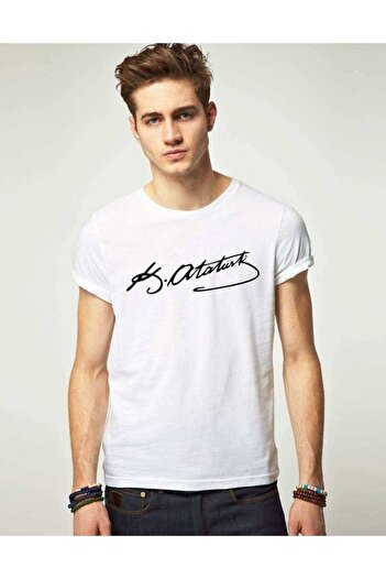 Tshirthane Ανδρικό T-Shirt K.atatürk Signature T-Shirt