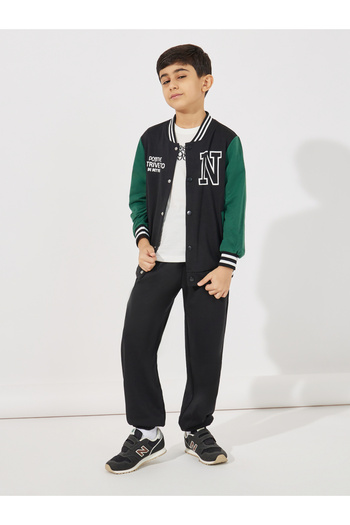 Styli Color Block Varsity Jacket & Joggers Set