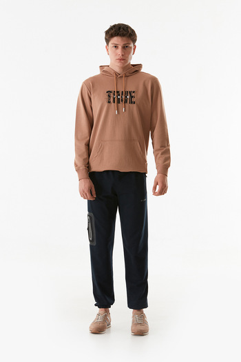 Fulla Moda Φούτερ Jogger με φερμουάρ με τυπωμένο κείμενο