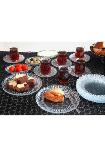 Paşabahçe Aurora Breakfast Set - 24 Piece Coffee Shop Presentation Tea Set Set