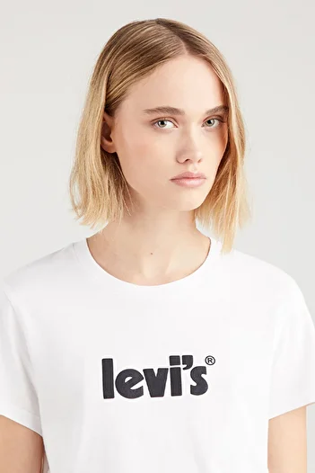 Levi's Women's T-shirt A2086-0102 Seasonal Poster Logo Sugar Swizzle