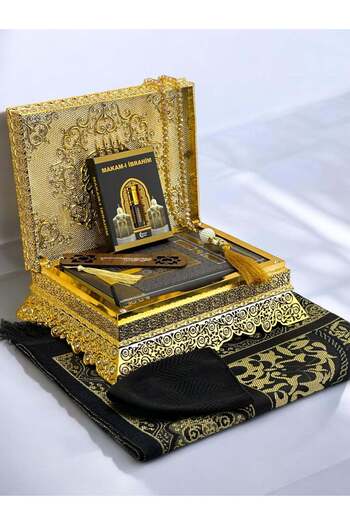 Öz Kadife Coran Box with Stones Luxury Quran Box, Islamic Wedding Gift, Quran Home Gift