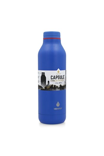 manna Stainless Steel Capsule Powder Wave Water Bottle 502ml