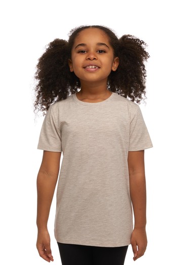 LOVETTI UniSex KidS Crew Neck Dark Beige Melange T-Shirt
