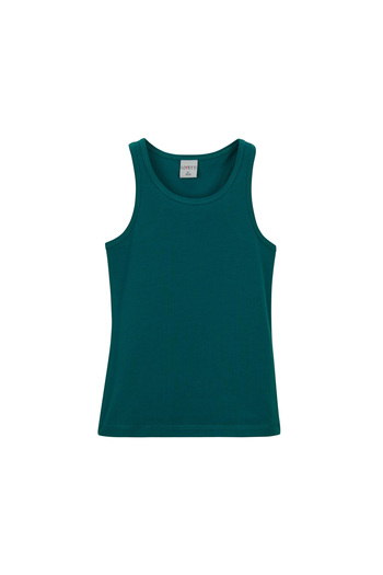 LOVETTI Girl's DarK Petrol Basic Swimming TanK Top