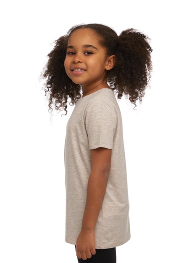 LOVETTI UniSex KidS Crew Neck Dark Beige Melange T-Shirt