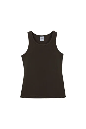 LOVETTI Girl's Brown Swimming TanK Top